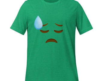 Anxious Emoji T-Shirt |  Bella + Canvas Soft Tee | Trendy Graphic Tee | Express Your Feelings