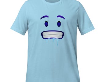 Freezing Emoji T-Shirt | Shivering Face | Funny & Relatable Graphic Tee | Trendy Graphic Tee