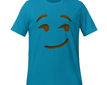 Smirking Face Emoji T-Shirt | Sly & Playful | Bella + Canvas Tee | Trendy Graphic Tee