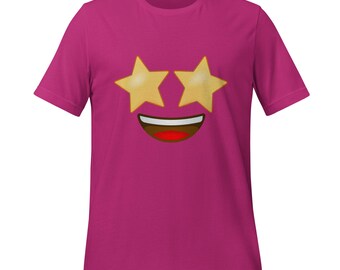 Star-Struck Emoji T-Shirt | Excited & Happy | Bella + Canvas Tee | Trendy Graphic Tee