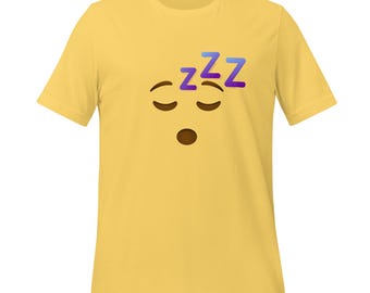 Sleeping Face Emoji T-Shirt | Zzz's | Bella + Canvas Tee | Trendy Graphic Tee
