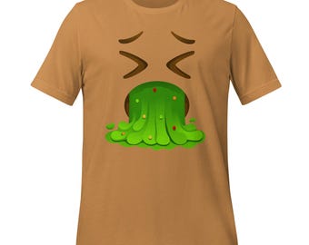 Nauseated Emoji T-Shirt | Sick and Queasy | Funny & Relatable Tee | Trendy Graphic Tee