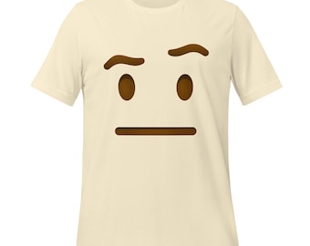 Raised Eyebrow Emoji T-Shirt | Skeptical & Curious | Bella + Canvas Tee | Trendy Graphic Tee