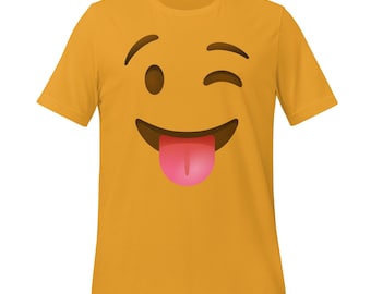 Winking Tongue Emoji T-Shirt | Playful & Fun | Wear your Emotions | Trendy Graphic Tee