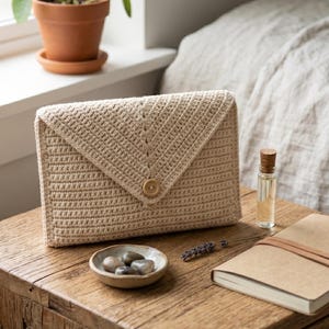 Crochet Envelope Clutch Pattern PDF, Beginner Crochet Purse, DIY Handbag Tutorial, Boho Clutch, Small Crochet Handbag Gift, Instant Download