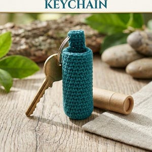 Crochet Lipstick Holder Pattern Lip Balm Key Chain Case Easy Beginner Friendly Handmade DIY Woman Craft Gift PDF Tutorial Digital Download