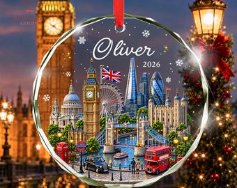 Personalized London Ornament, London Christmas Ornament, London England Decor, London 2026 Christmas Ornament, Traveler Travel Lover Gifts