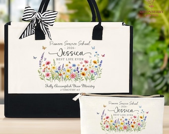 Personalized Pioneer School Tote Bag, JW Pioneer School 2026 Gift, Pioneer School Gift Bag, Best Life Ever Bag, jw gift, JW Pioneer Gift Bag