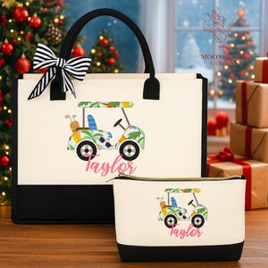 Golf Club Bag, Golf Gifts, Custom Golf Tote Bag, Golf Gift Women, Golfing Gift Ideas, Golf Tote Bag, Golf Wristlet, Christmas Golf Gift afbeelding 14
