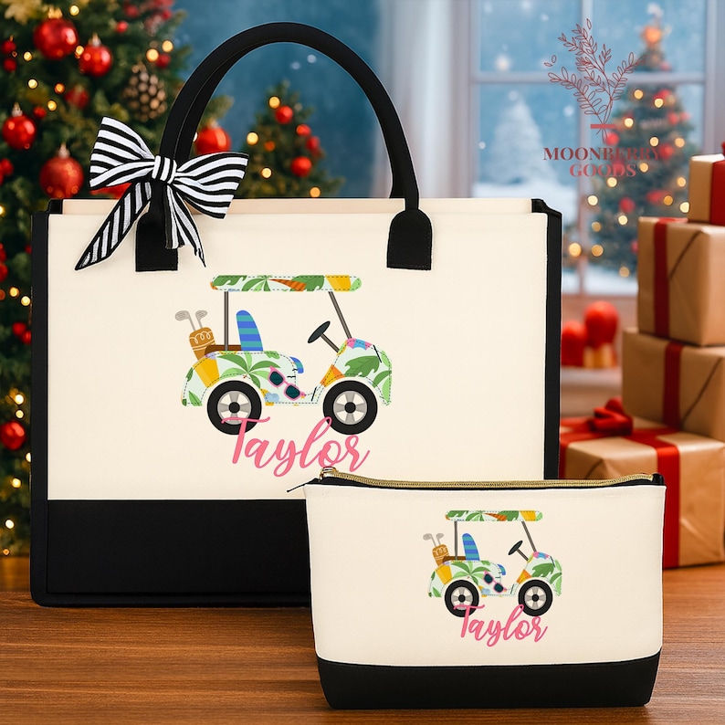 Golf Club Bag, Golf Gifts, Custom Golf Tote Bag, Golf Gift Women, Golfing Gift Ideas, Golf Tote Bag, Golf Wristlet, Christmas Golf Gift afbeelding 14