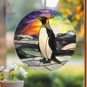Penguin ACRYLIC Window Hangings, Penguin Suncatcher, Wonderland Animal Lovers, Sea Penguin Lover Gift, Wildlife Animal Decor, Mother's Day