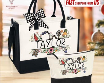 Personalized Nurse Tote Bag, Gift for Nurse, Nurse Graduation Gifts, Nurse Name Bag, Nurse Application Week, RN Gifts, Christmas Nurse gift