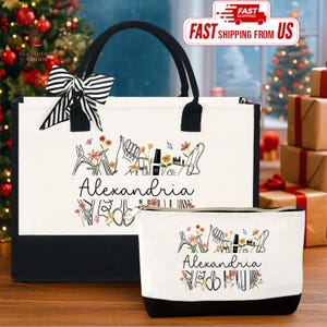 Nail Boss Tote Bag, Custom Nail Tech Bag, Nail Artist Gifts, Nail Salon Gift, Gift for Nail Artist,Nail Polish Bag For Her, Manicurist Salon