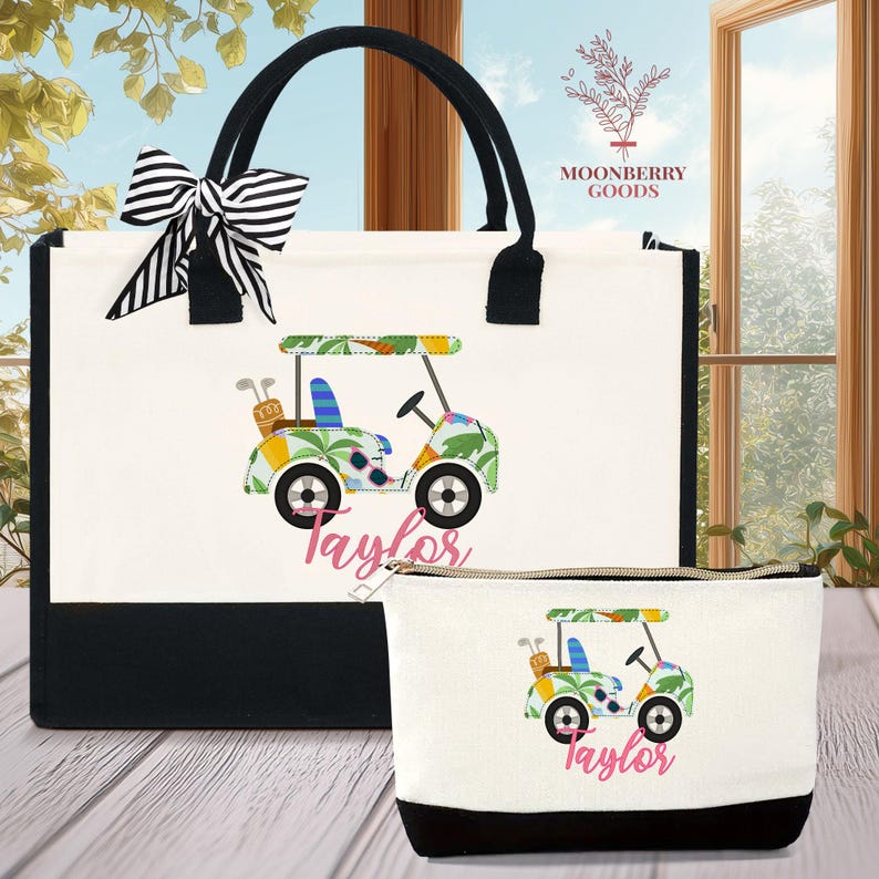 Golf Club Bag, Golf Gifts, Custom Golf Tote Bag, Golf Gift Women, Golfing Gift Ideas, Golf Tote Bag, Golf Wristlet, Christmas Golf Gift afbeelding 1