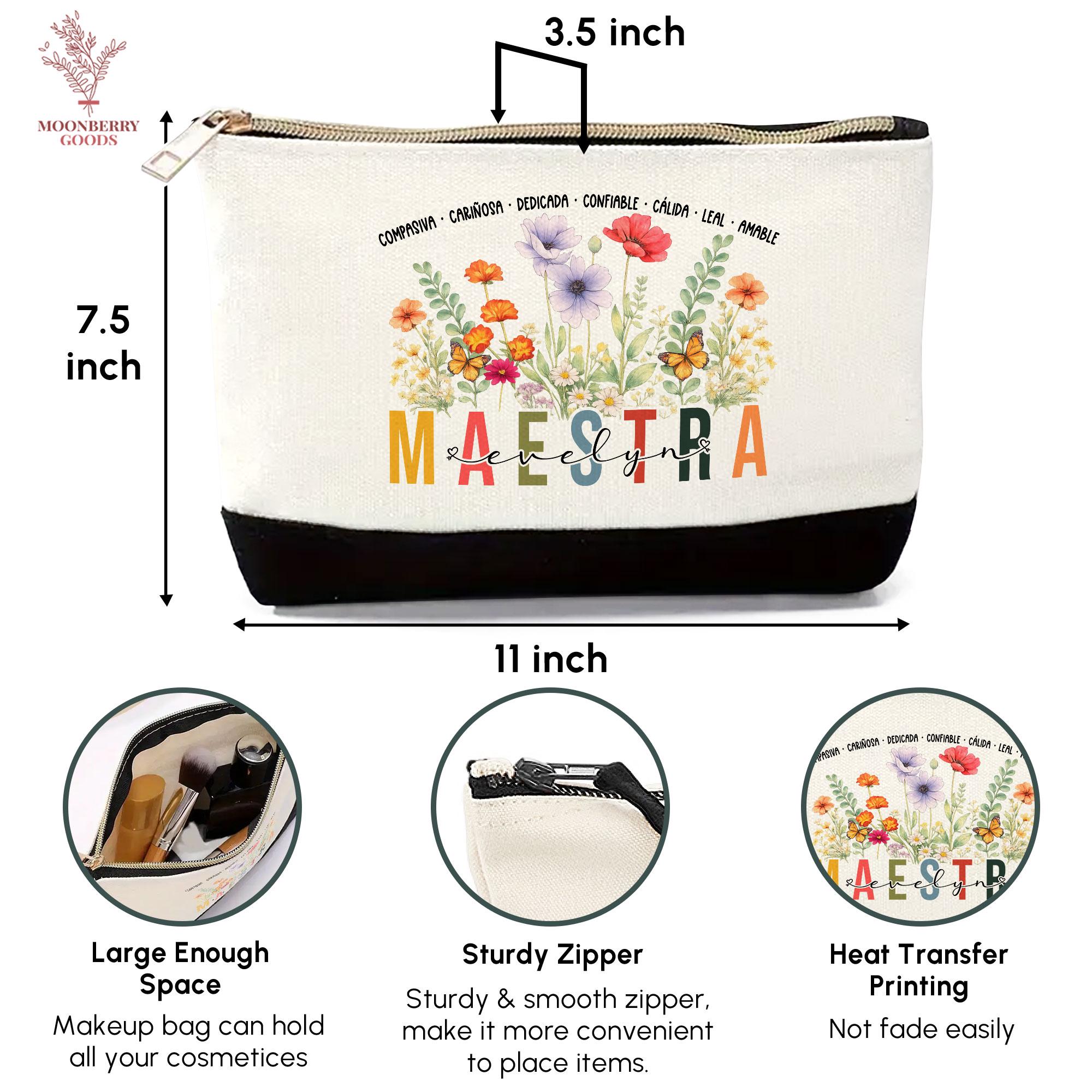 Personalized Spanish Teacher Maestra Bilingual Tote Bag, Tote Bag for ...