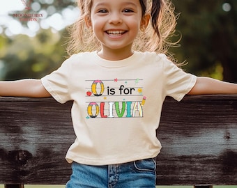 Custom Kids Name Back To School Shirt, Toddler First Day of School Tee, Kindergarten Shirt With Name, Back To School Shirt, Kids Name Shirt