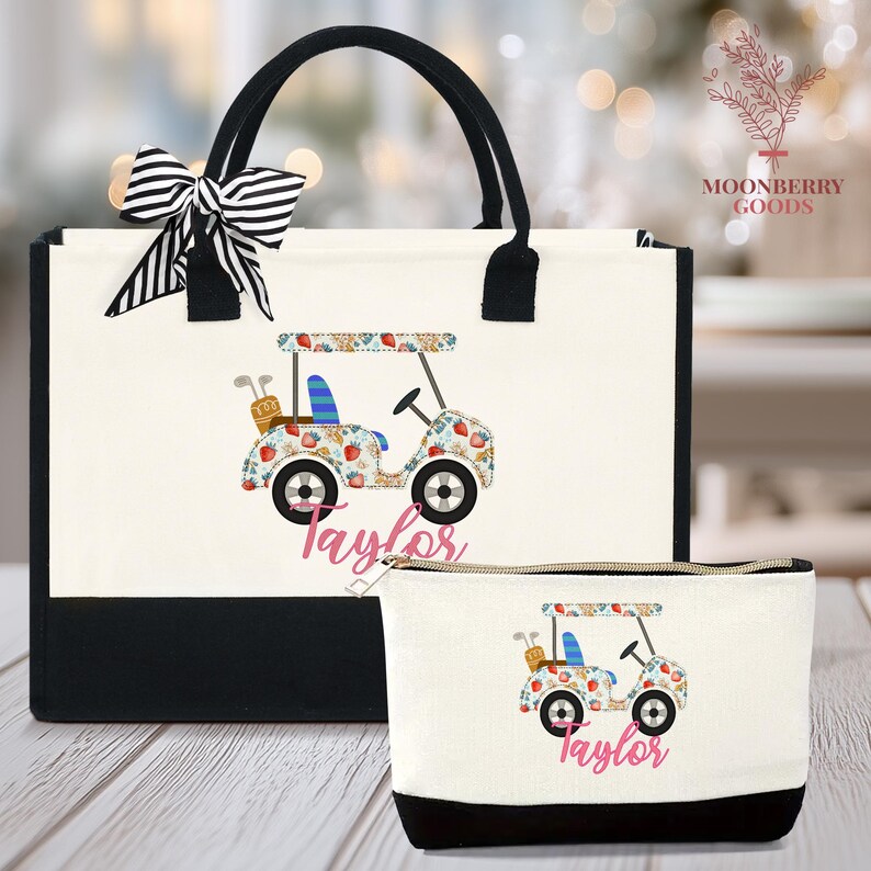 Golf Club Bag, Golf Gifts, Custom Golf Tote Bag, Golf Gift Women, Golfing Gift Ideas, Golf Tote Bag, Golf Wristlet, Christmas Golf Gift afbeelding 13