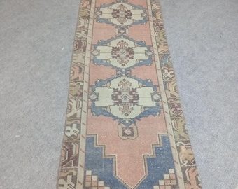 2x9 Runner Rugs, Vintage Rug, Turkish Rug, Oushak Rugs, Rugs For Hallway, 1.9x8.8 ft Beige Rug, Decorative Wool Rug, Antique Kitchen Rug,ft