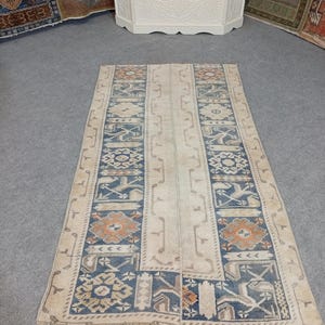 3x5 Rug, Livingroom Rug, 3x5 Oushak Rug, Wool Rug, 3x5 Turkish Rug, Handmade Rug, Pastel Rug, 3x5 Anatolian Rug, Natural Rug, 2.7x4.8 Feet