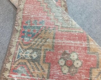 2x6 Turkish Rug, Handmade Wool Rug, Kitchen Bathroom Entryway Short Runner, Vintage Rug, Antique Rug, Home Decor Rug, 1.8x6.1 Feet