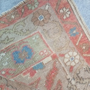3x5 Rug, Livingroom Rug, 2x5 Oushak Rug, Wool Rug, 3x5 Turkish Rug, Handmade Rug, Pastel Rug, 3x5 Anatolian Rug, Natural Rug, 2.9x4.9 Feet