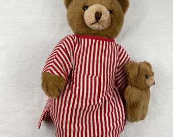 Vintage Schmid Musical Teddy Bear, Jointed Teddy Bear, Vintage Teddy Bear Plush, Wind Up Toy, Teddy Bear Gift, Teddy Bear Stuffed Animal