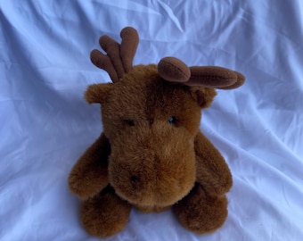 Vintage 1999 Logo Bear Moose Plush, Vintage Moose Stuffed Animal, Vintage Elk Plush, Vintage Kids Toys, Vintage Stuffed Animals, Toys