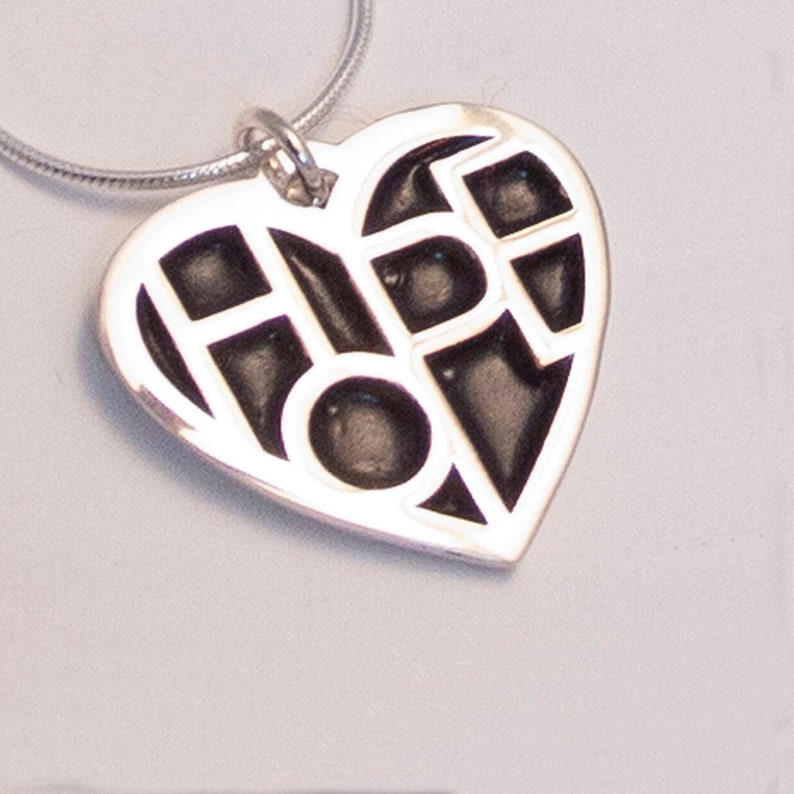 Hope Lover/'s Heart Sterling Silver Necklace
