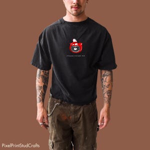 Cuteness Overload 404 PNG, Red Monster Svg, Glitch Style Funny Png, Dark Cute Shirt Design, Tech Humor Clipart, Meme Style Art