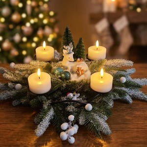 Künstlicher adventskranz