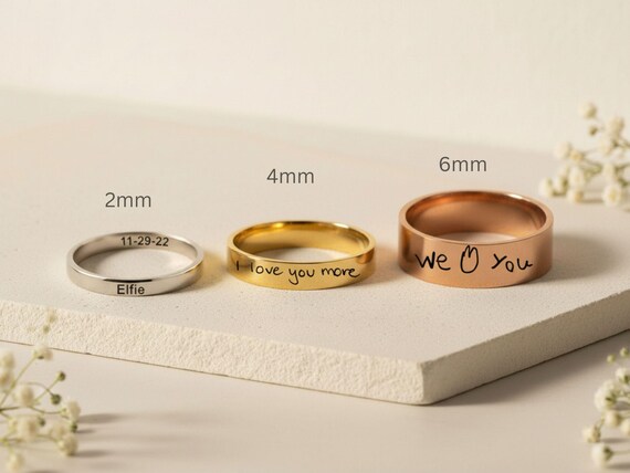 Bijoux-Personnalise Bague Collier-Cadeau pour elle-Bague femme-Cadeau pour lui-Bague homme-Cadeaux de Mariage-Cadeau pour maman-Anniversaire
