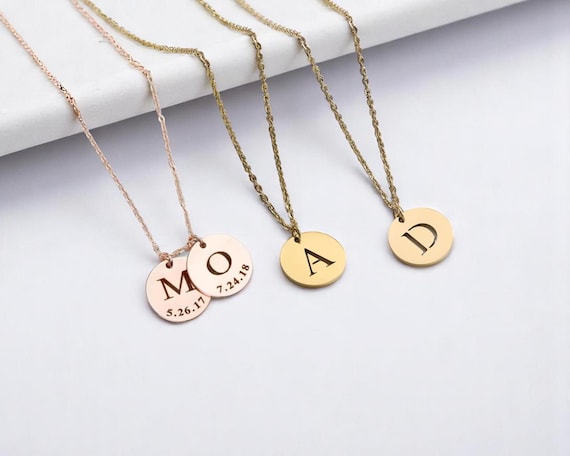 Name Plate Necklace-baby Name Necklace-two Name Necklace-mama