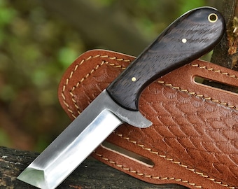 Rasp Steel Cowboy Bull Cutter Knife, 8 inches American Wood: Bull Cutter Knife, Personalized Gift, Halloween Gift, Birthday Gift For Him