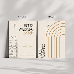 Faire-part de pendaison de crémaillère personnalisé, invitation de pendaison de crémaillère modifiable, moderne, minimaliste, fête à la maison, carte de pendaison de crémaillère personnalisée