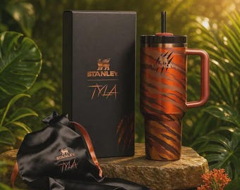 Stanley x Tyla Tyger 40 oz Tumbler – Limited Edition Insulated Travel Mug with Handle & Straw, Stylish Leak-Resistant Cup for Hot.