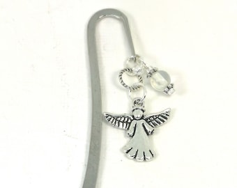 Angel Bookmark - Angelic Bookmark - Guidance Bookmark - Angel Bookmark - Guardian Angel Charm - Religious Spiritual Gifts - Beaded Bookmark