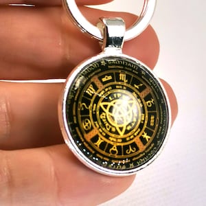 Porte-clés carte du zodiaque - Porte-clés thème astrologique sur le porte-clés - Porte-clés carte de la constellation - Key159
