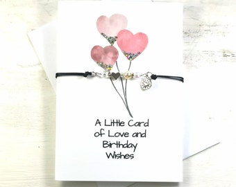 Birthday wish Bracelet Card | Best Friendships Birthday Bracelet card | Bestie birthday | Daughter birthday Bracelet  Card | birthday wish