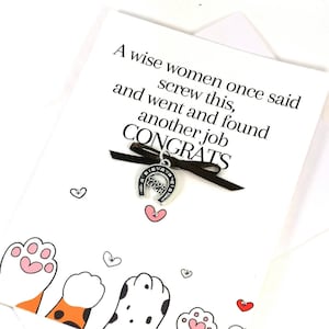 Une femme sage a trouvé un autre emploi - Carte de félicitations drôle, nouvelle carte d'emploi, départ du travail, pour un collègue, carte de bonne chance - carte souvenir