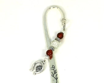 Ladybug Bookmark - Good Luck Bookmark - Tibetan Silver Bookmark - Teacher Gifts - Insect Gifts - Retirement Gift - Good Luck ladybug Gift