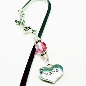 Pink Nana Bookmark. Silver Grandma Bookmark Gift. Nana Gift for Mothers ...
