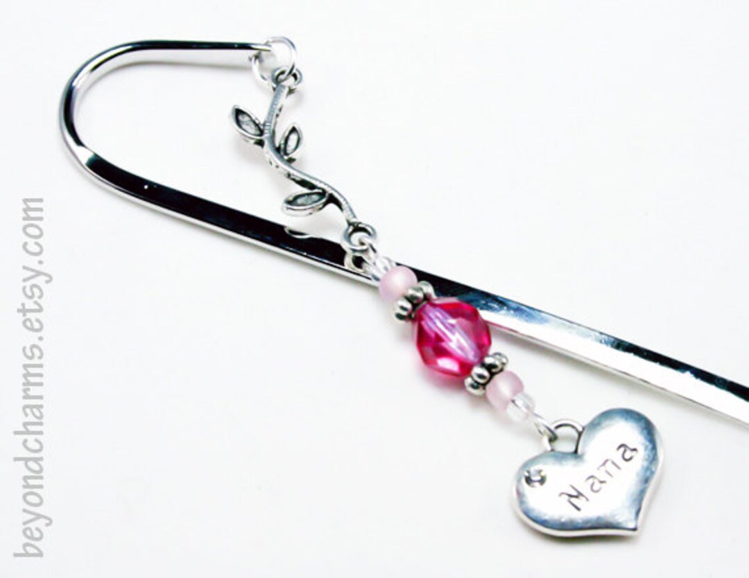 Pink Nana Bookmark. Silver Grandma Bookmark Gift. Nana Gift for Mothers ...