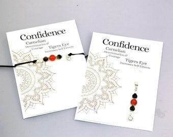 Confidence Gemstone Bracelet  | Daily Reminder Bracelet | Daily reminder Key chain |Simple - Minimalist Bracelet | Confidence Wish Bracelet