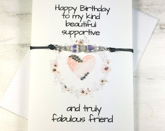 Friendship Birthday wish Bracelet Card | Best Friendships Birthday Bracelet card | Bestie birthday |  Bracelet  Card | birthday wish
