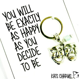 Attitude positive - Choisissez le bonheur - Rappel quotidien - Carte de porte-clés Mantra - Affirmation quotidienne