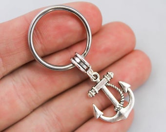 Anchor Sailing Keychain -  Stay Grounded Key Ring - Build your own Custom Keychain - SCC277