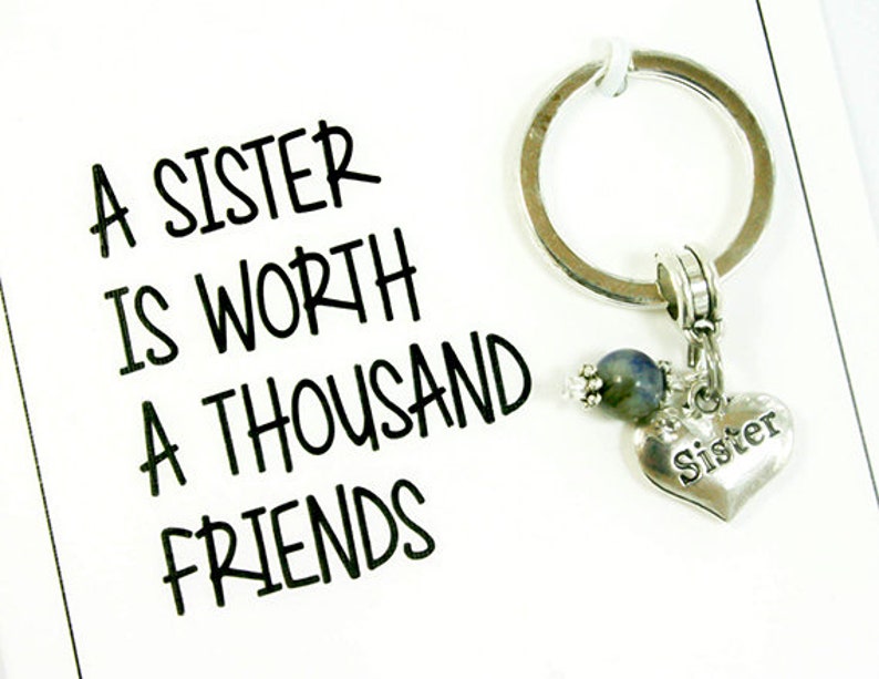 Sister Keyring Card A Sister is Worth A Thousand Friends Etsy UK
