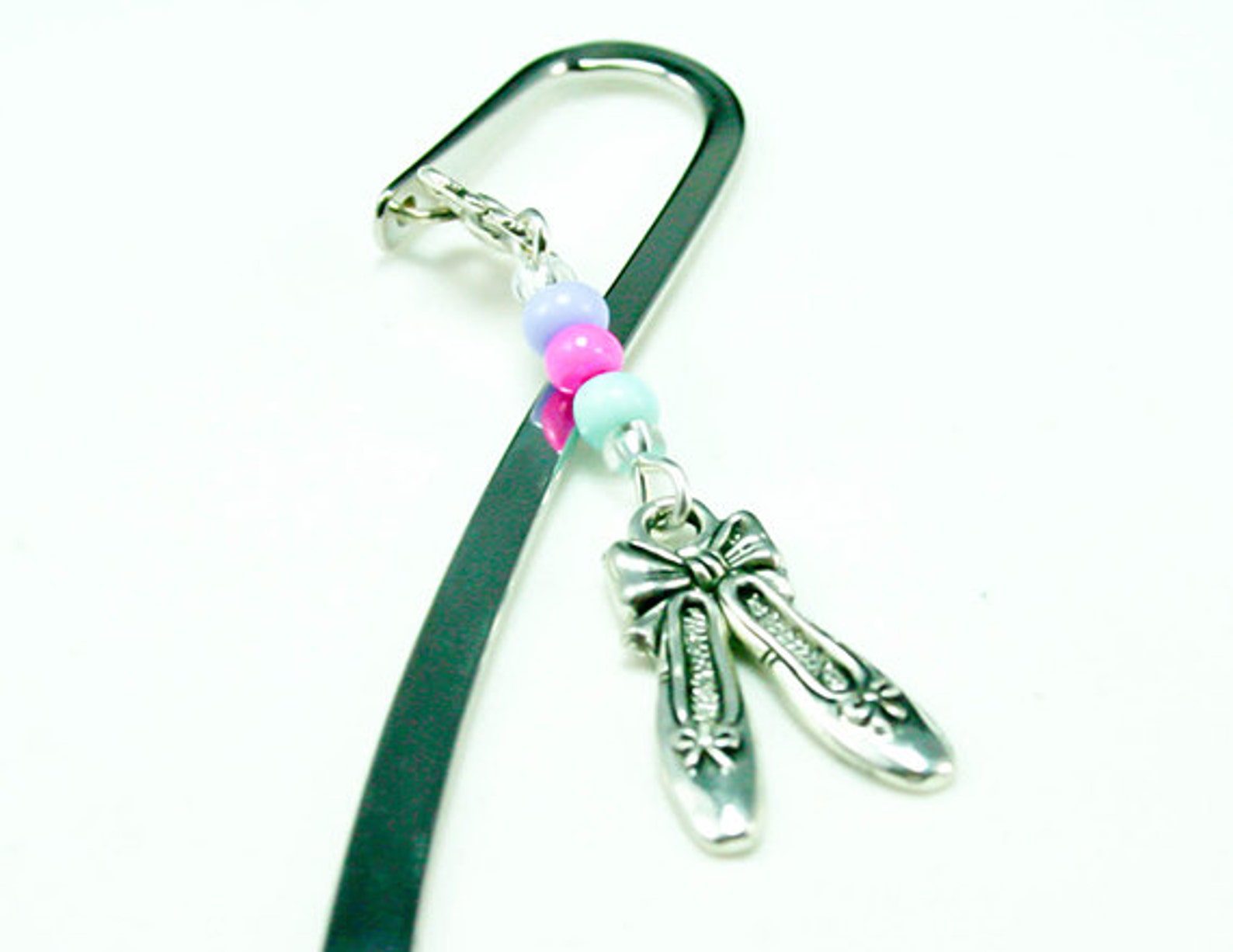 ballet shoes charm. silver bookmark for ballerinas. cute girls dance bookmark. ballet bookmark. sbk014 ballet shoes charm. silver bookmark for ballerinas. cute girls dance bookmark. ballet bookmark. sbk014
