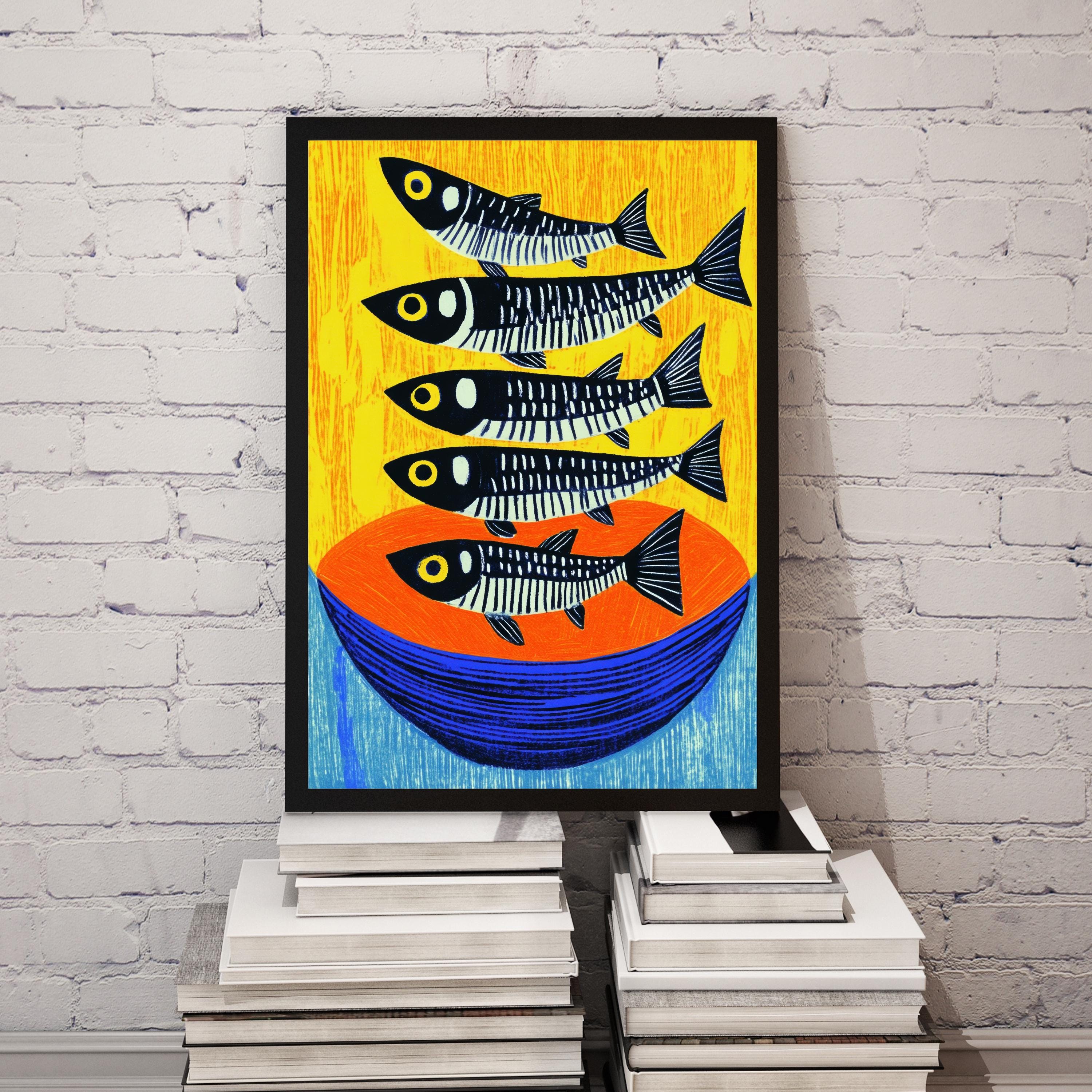 パブロ ピカソ アートポスター Stilllife with fish 1957