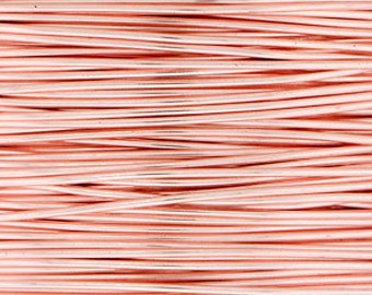 18 / 20 Gauge ROSE GOLD Non Tarnish Colored Enameled craft Wire round Lead Free - Pick Size